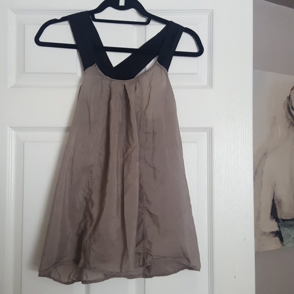 Silk and cotton top